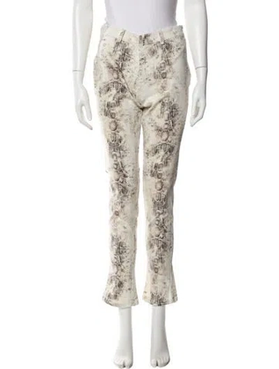 Pre-owned Retroféte Animal Print Straight Leg Pants In Neutral