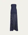 Retroféte Annalise Dress Navy Polka Dots In Navy Polka Dots