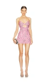 Retroféte Annistyn Cutout Sequins Mini Dress In Pink