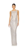 Retroféte Asha Sequin Dress In White Silver In 화이트