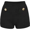 Retroféte Retrofête Ashton Bandage Shorts In Metallic Black