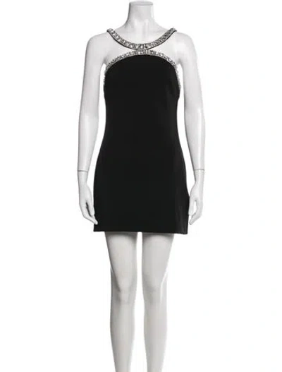 Pre-owned Retroféte Asymmetrical Mini Dress W/ Tags In Black