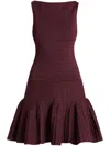 Retroféte Audrina Knit Dress Metallic Port In Red
