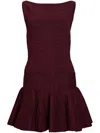 Retroféte Audrina Knit Dress Metallic Port In Red