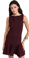 Retroféte Audrina Knit Dress Metallic Port In Metallic Port