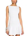 Retroféte Audrina Metallic Knit Dress In White