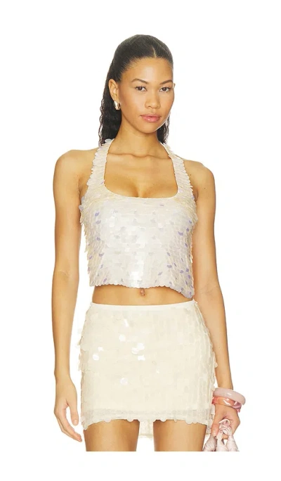 Retroféte Avriel Embellished Top In Cream