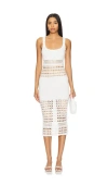 Retroféte Avril Crochet Dress In 白色