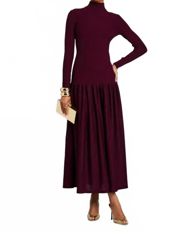 Retroféte Bandini Knit Dress In Metallic Pinot In Burgundy