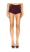 Retroféte Bari Bandage Short In Metallic Mulberry