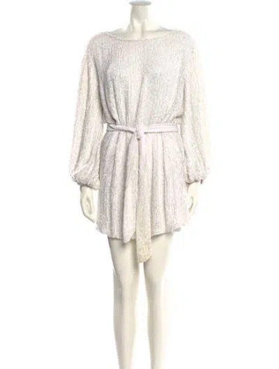Pre-owned Retroféte Bateau Neckline Mini Dress In Multi