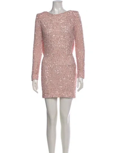 Pre-owned Retroféte Bateau Neckline Mini Dress In Pink