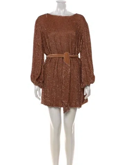 Pre-owned Retroféte Bateau Neckline Mini Dress In Pink