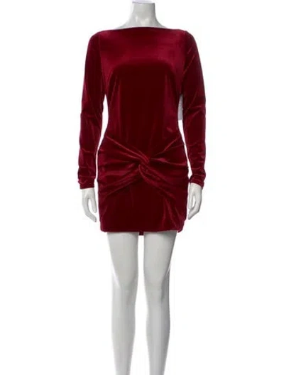 Pre-owned Retroféte Bateau Neckline Mini Dress W/ Tags In Red