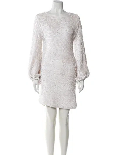 Pre-owned Retroféte Bateau Neckline Mini Dress W/ Tags In White