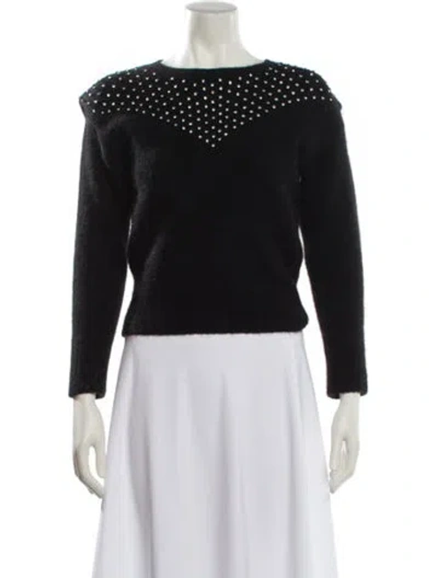 Pre-owned Retroféte Bateau Neckline Sweater In Black
