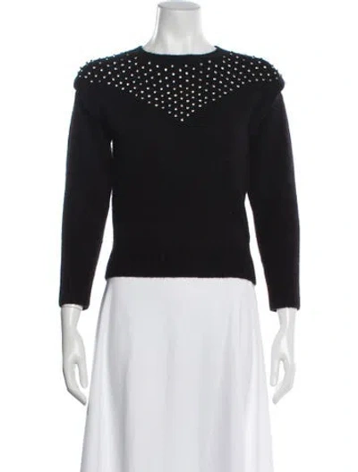 Pre-owned Retroféte Bateau Neckline Sweater In Black