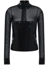 Retroféte Bead-embellished Blouse In Black