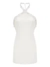 Retroféte Beaded Halter Neck Mini Dress In White