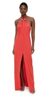 Retroféte Becs Satin Halter Gown
