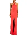 Retroféte Becs Satin Halter Gown
