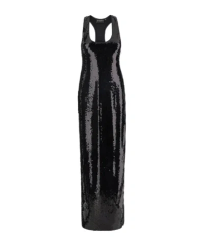 Retroféte Wide Neck Sequin Dress