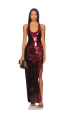 Retroféte Pailletten-kleid Bella In Burgundy