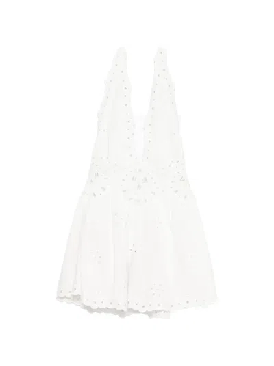 Retroféte Beranice Eyelet-embellished Mini Dress In Transparent