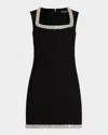 Retroféte Bexley Crystal-trim Mini Dress In Black