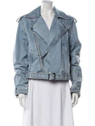 Pre-owned Retroféte Biker Jacket In Blue