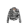 Retroféte Black And White Cotton Blazer In Black