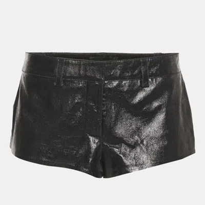 Pre-owned Retroféte Black Real Leather Hot Pants S