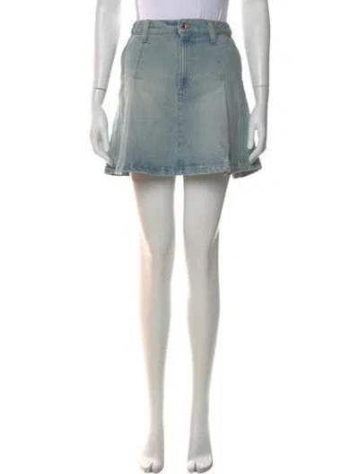 Pre-owned Retroféte Braided Accents Mini Skirt In Blue