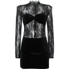 Retroféte Retrofête Brigette Velvet Lace Dress In Black