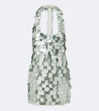 Retroféte Retrofête Briggs Sequined Halterneck Minidress In Green