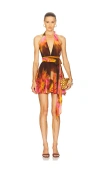 Retroféte Briola Chiffon Dress In Multi