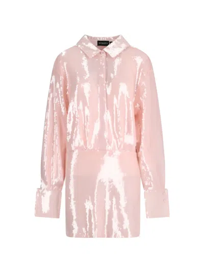 Retroféte Briseis Sequin-embellished Dress In Pink