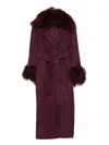 Retroféte Britta Faux Fur Coat In Purple