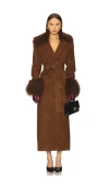 Retroféte Britta Trench Coat In Cinnamon