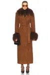Retroféte Britta Trench Coat In Cinnamon