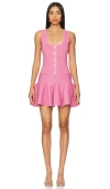 Retroféte Brooke Dress In Metallic Candy Pink