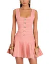 Retroféte Brooke Flared Mini Dress In Pink