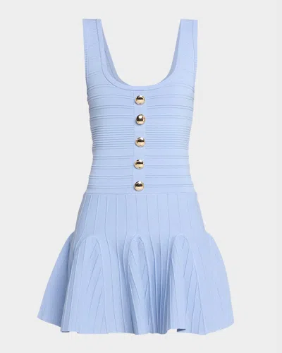 Retroféte Brooke Sleeveless Ribbed Mini Dress In White