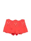 Retroféte Caliane Broderie Anglaise Shorts In Red