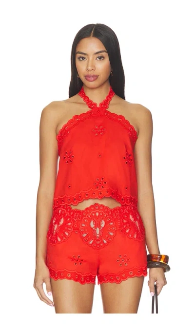 Retroféte Caliane Top In Geranium