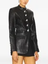 Retroféte Callandra Button-detailed Leather Jacket In Black