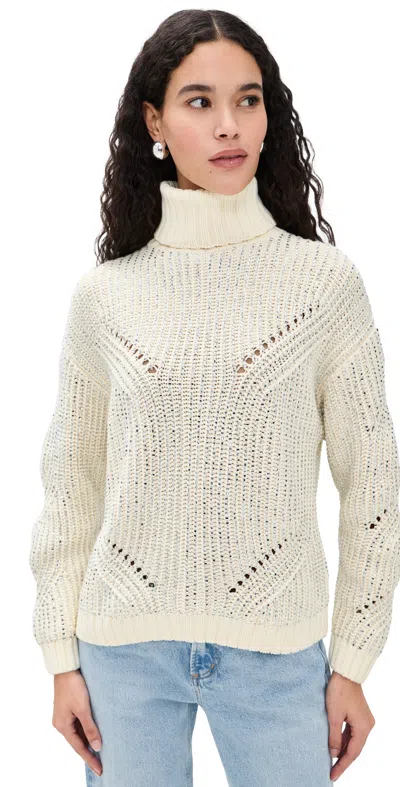 Retroféte Camden Embellished Sweater Ivory/silver In White