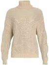 Retroféte Camden Embellished Turtleneck Sweater In Neutrals