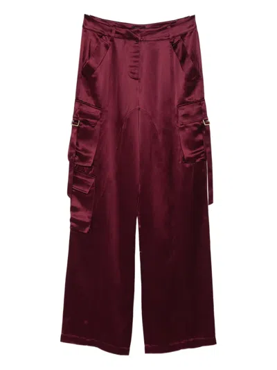 Retroféte Cargo-pocket Trousers In Red
