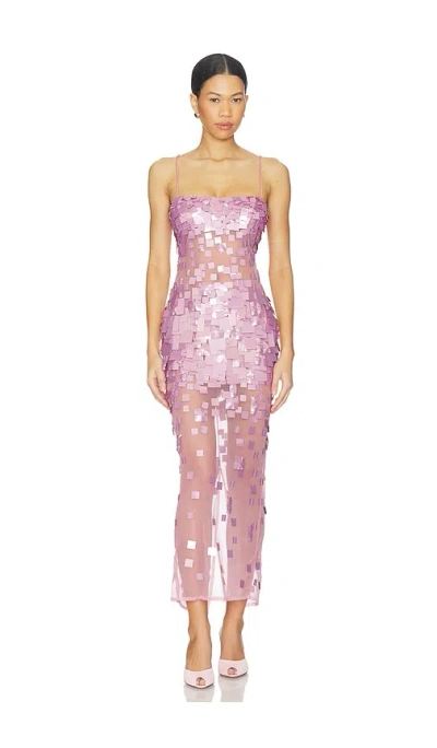 Retroféte Carmin Embellished Dress In Pink